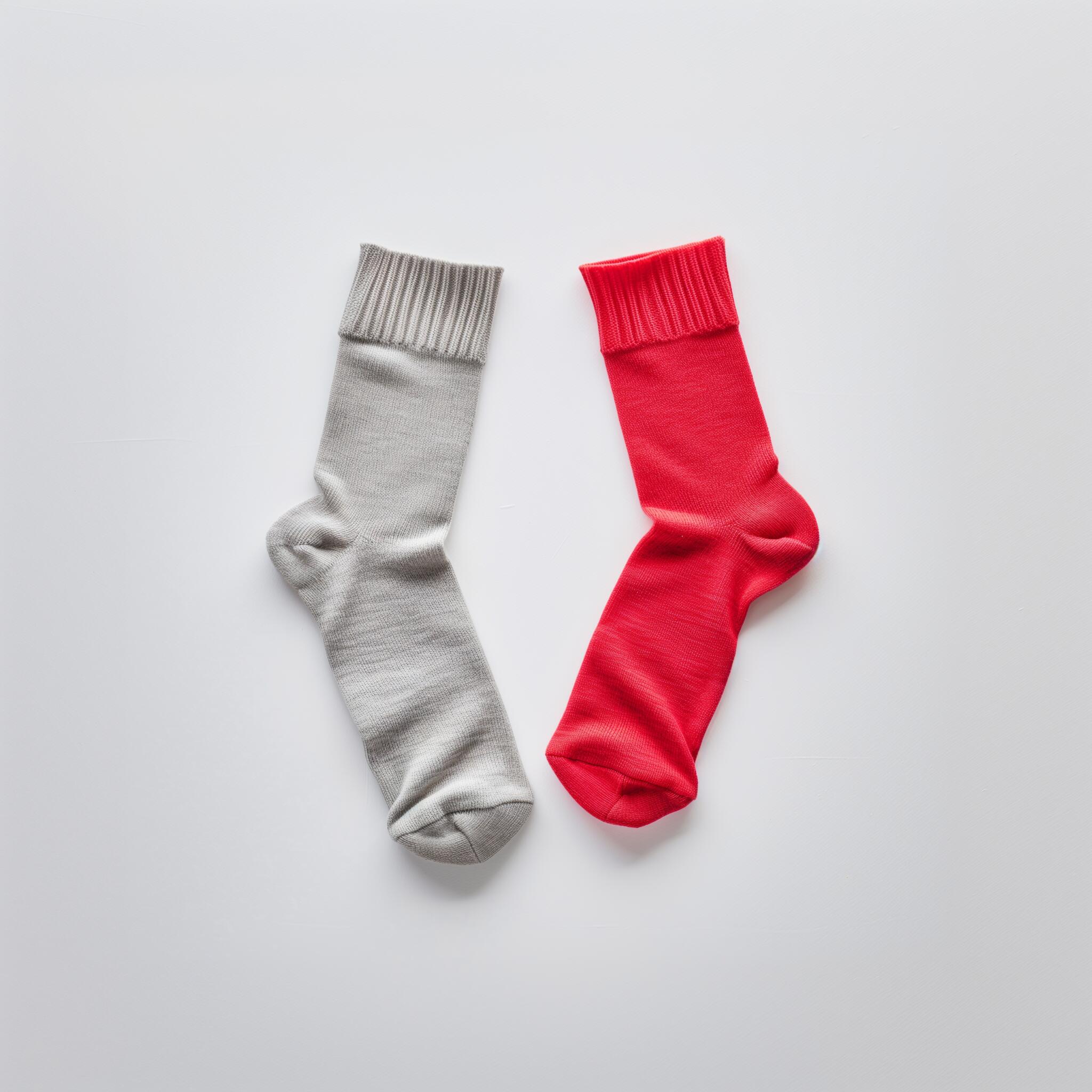 Chaussettes Confort Rouge et Grise